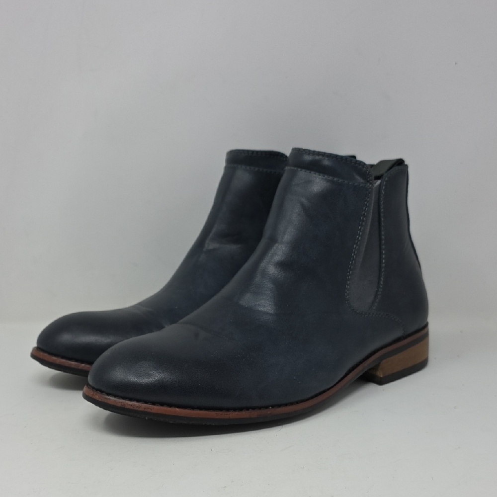 Vance Co. Men's Navy Leather Chukka Boots Size 8